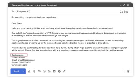 regards synonym email
